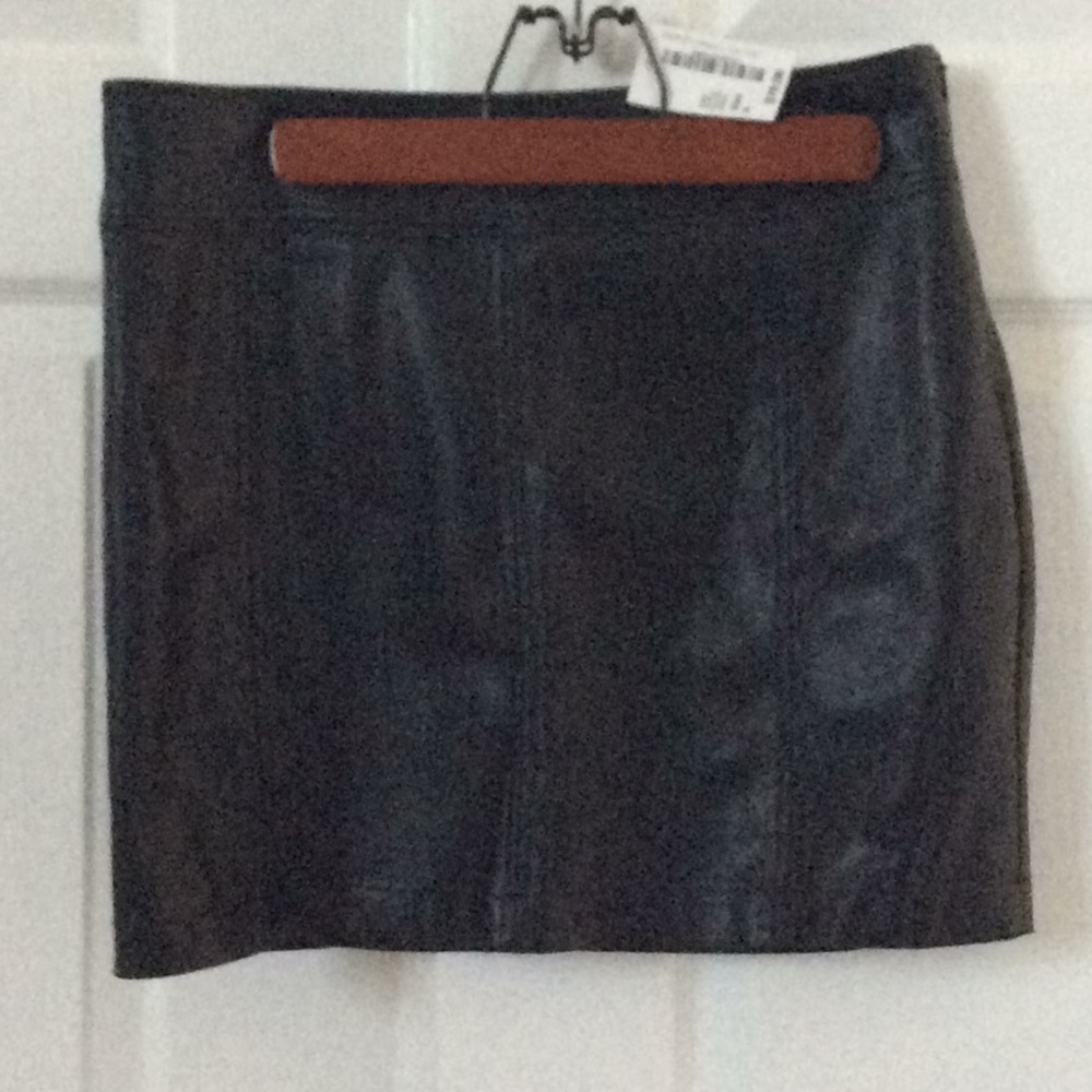Abbeline black faux leather skirt. New with tag